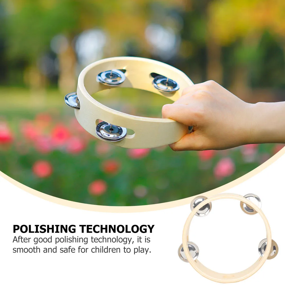 الدف الخشبي لجرس اليد الناعم خفيف الوزن مثالي لتعليم الحفلات الموسيقية الخشبية #1