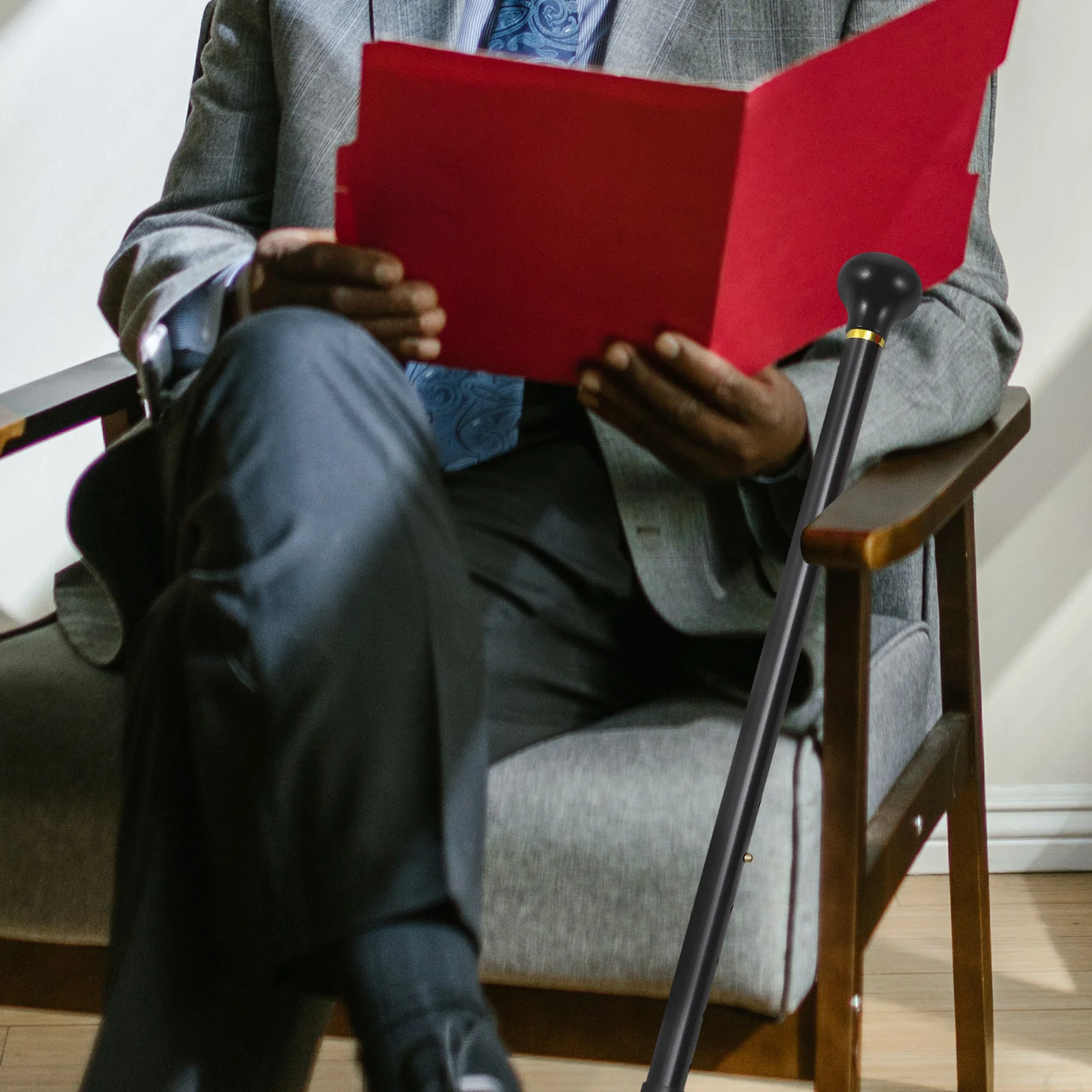 Solid Wood Cane Handle Replacement Ergonomic Smooth Polished Walking Stick Head Comfortable Nonslip Outdoor Cane Accessory