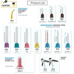 50Pcs Dental Impression Material Mixing Gun Tips Dentistry Dispenser Conveying Nozzle Temporary Intraoral Silicone Rubber Tube