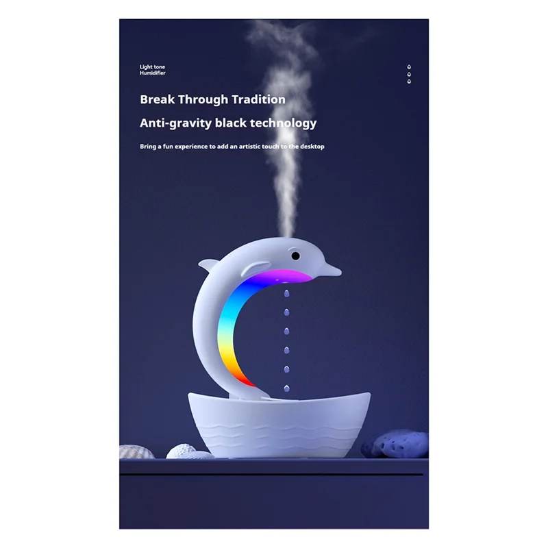 

AB15-Dolphin Увлажнитель капель воды Bluetooth-динамик, увлажнитель светового тона, красочная подсветка