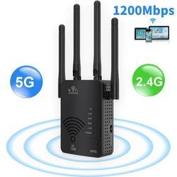 EATPOW 1200 Mbps Çift Bant 2.4G ve 5 GHz WiFi Genişletici WiFi Tekrarlayıcı Güçlü Kablosuz Yönlendirici/AP AC1200 Wlan Wi Fi Aralığı Amplifikatör