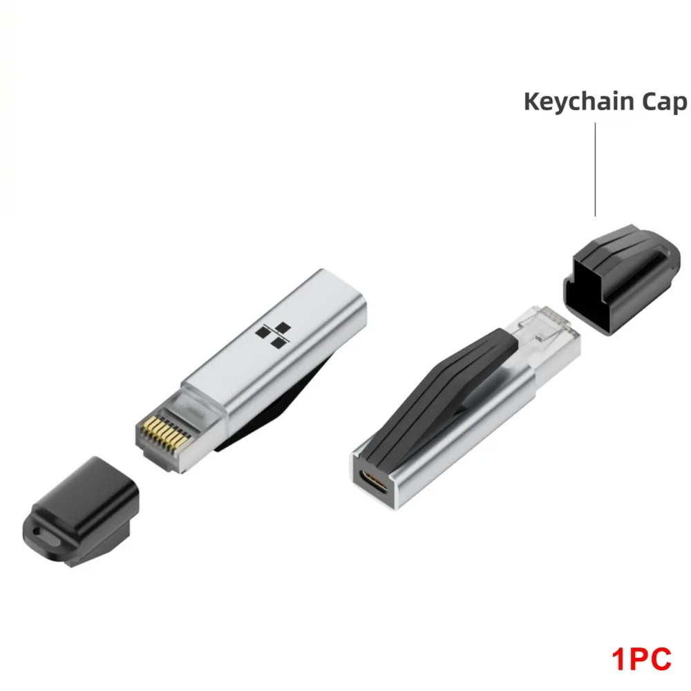 

1000Mbps USB C Female to RJ45 Converter Stable High Speed Type-C to Network Connector Alloy Mini Size