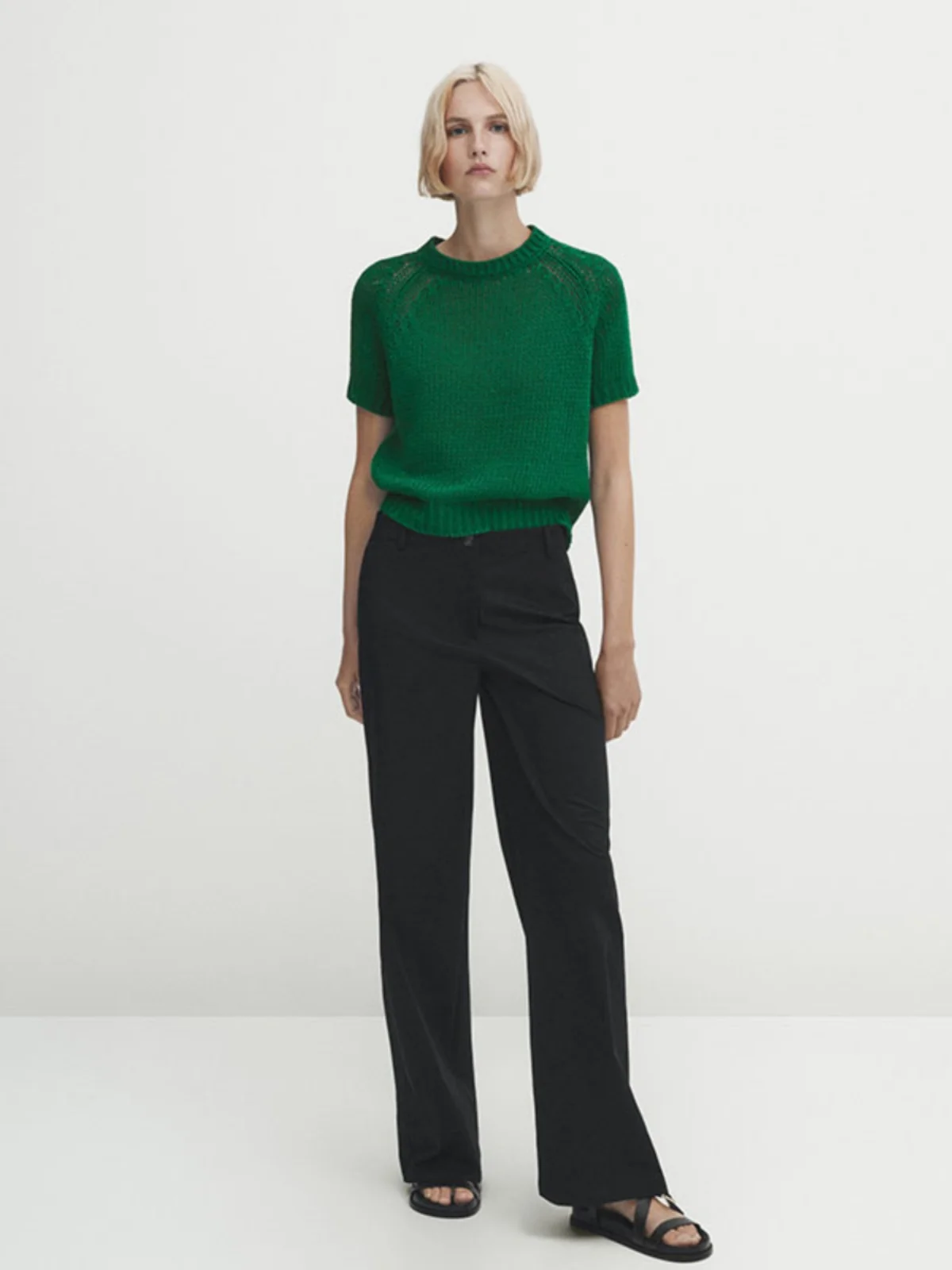 

Женский вязаный свитер MD, круглый вырез, весна 2023, повседневный стиль, однотонный, стандартная длина