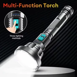 High Power Rechargeable Led Flashlight Led Work Light Ultra Powerful Flashlight Lanterna Lamp Flashlights Portable Torch Flash
