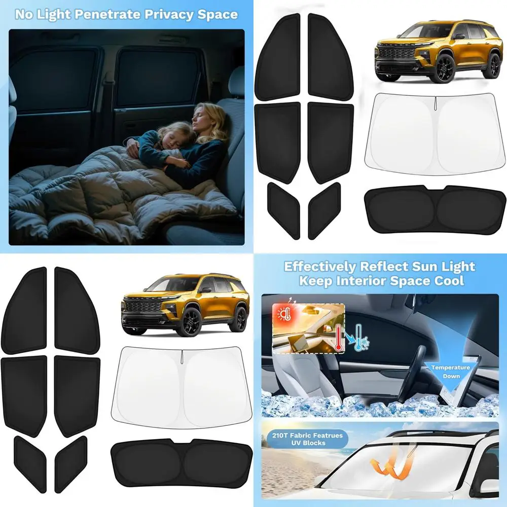 

Универсальный комплект солнцезащитных шторок для боковых и задних окон автомобиля, 8 штук, защита от УФ-излучения и обеспечение конфиденциальности