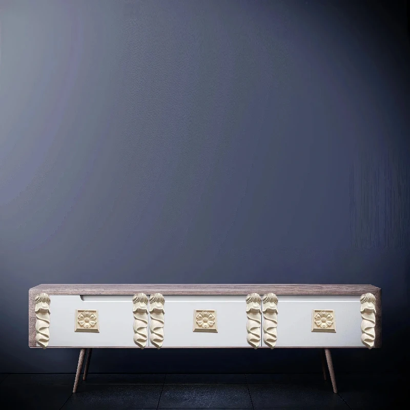 منحوتات أعمدة متعددة الأنماط من الخشب الصلب على الطراز الأوروبي - جمالية متينة وسهلة التركيب للمواقد والخزائن DIY #3