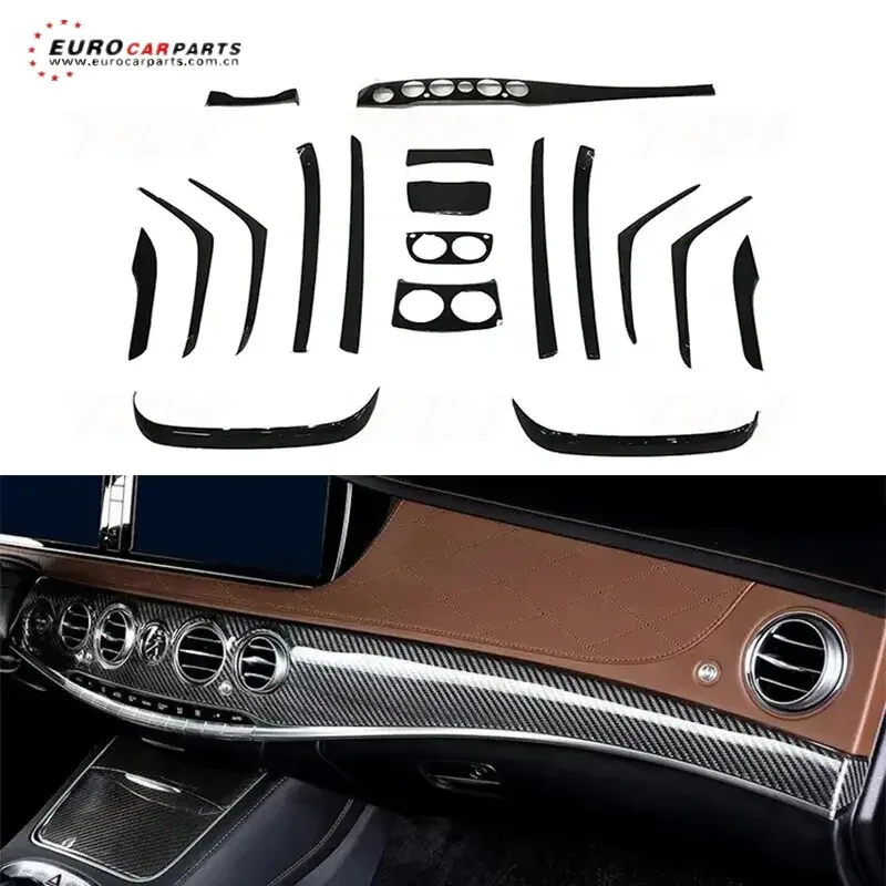 

Carbon Fiber Auto Parts Car Interior Decoration Trims for Mercedes S Class W222 S320L S400 Interior Trim Car Accessories