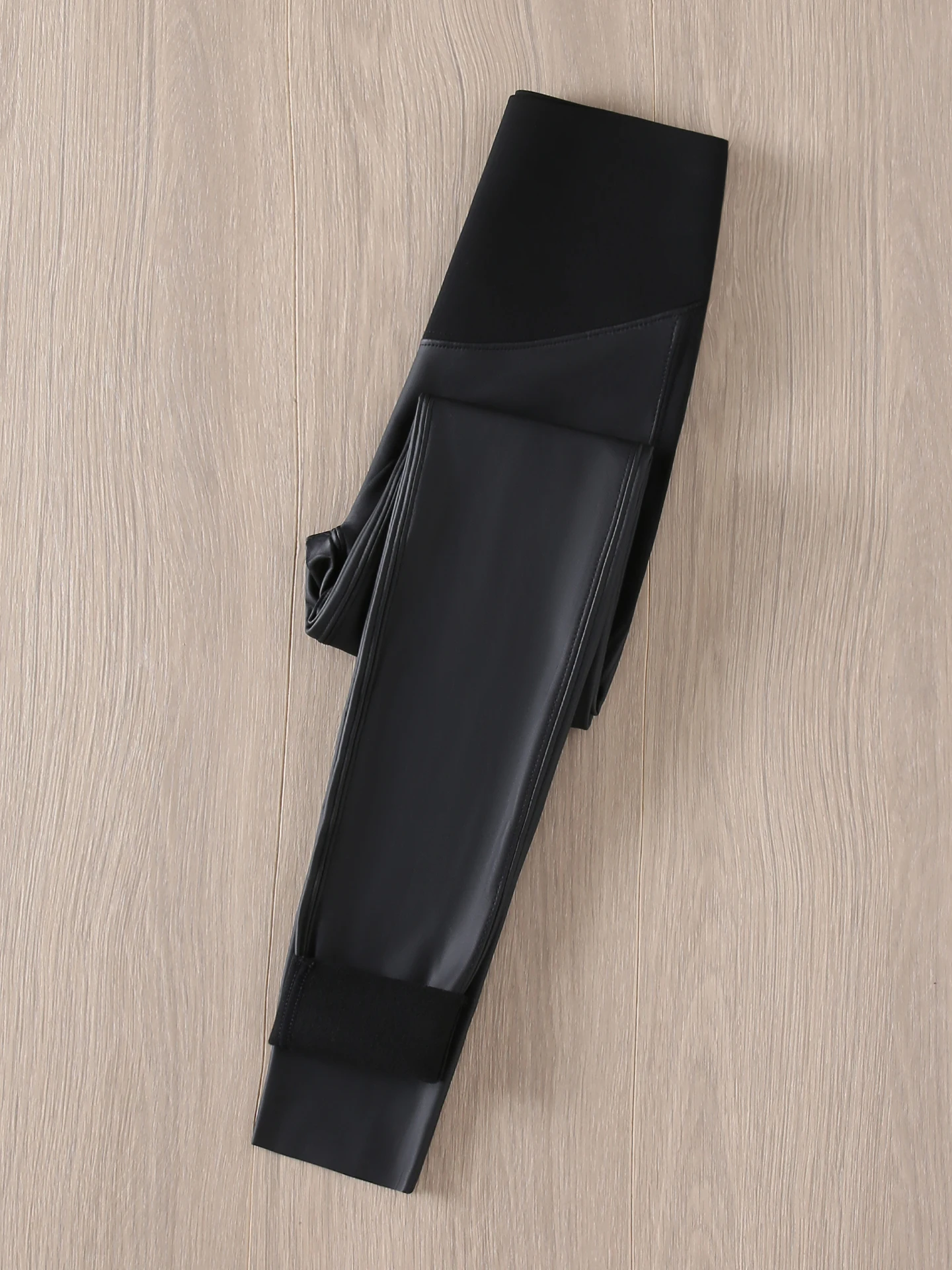 

Брюки для йоги из искусственной кожи с высокой талией, женские брюки с подъемом ботинок, узкие утягивающие базовые многослойные брюки, модные повседневные длинные брюки