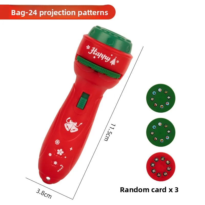 3-10 بطاقات عيد الميلاد الكرتون الإسقاط مصباح يدوي الإبداعية الأطفال مصباح يدوي لعبة العارض ألعاب الأطفال وقت النوم كتاب القصة لعبة