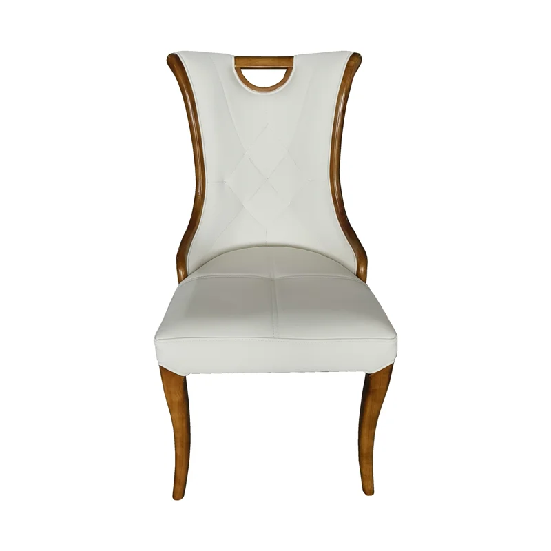 

Modern Simple Home Restaurant Leisure Dining Chair Solid Wood Hotel Soft Bag European Box Back Chair