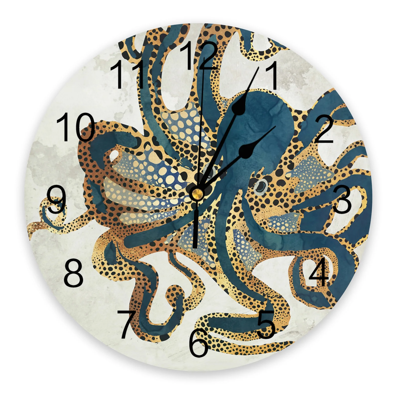 Octopus Wall Clock Large Modern Kitchen Dinning Round Wall Clocks Bedroom Silent Hanging Watch