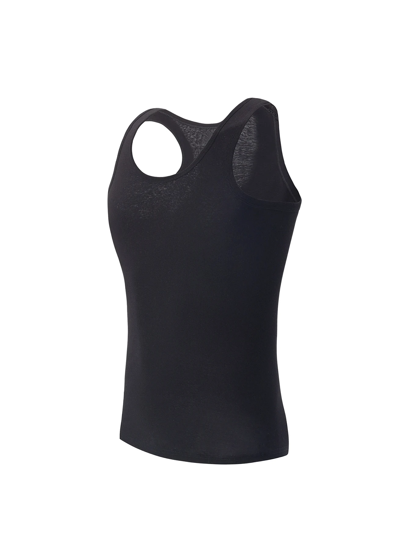 Men's Four Seasons Solid Color Classic Versatile Tank Top Comfortable Large Sports and Leisure Top Middle Aged Base Sweatshirt
