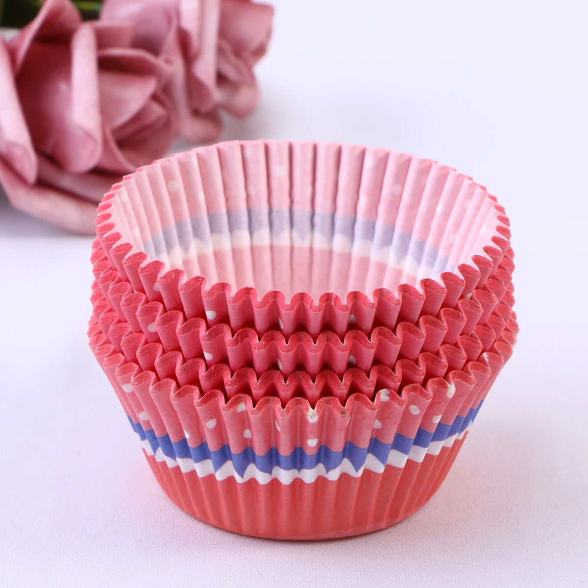 

100 Pcs Cake Cups Paper Muffin Baking Cupcake Case Barreled Liners Pan Household Wrapper
