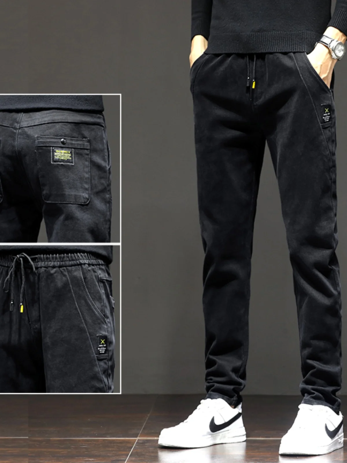 

Мужские джинсы на весну-осень: прямые, зауженные, повседневные, модные, молодежные, больших размеров, с эластичным поясом, рабочие, свободного кроя, длинные брюки