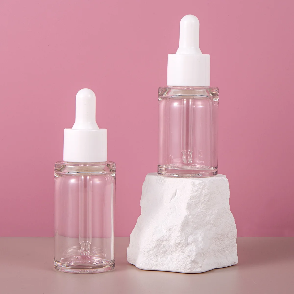 Dropper Essential Oil Bottle 20/30/40/50ml Plastic PET Dropper Bottle Transparent DIY Makeup Packaging Bottle Cosmetic Container