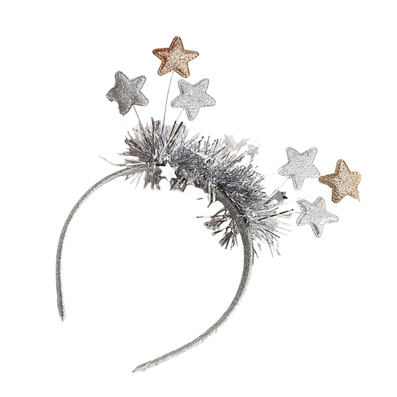 Christmas Star Headband Party Costume Blingbling Party Karaoke Punk Photo Props Party Blingbling Hair Hoop Nightclub