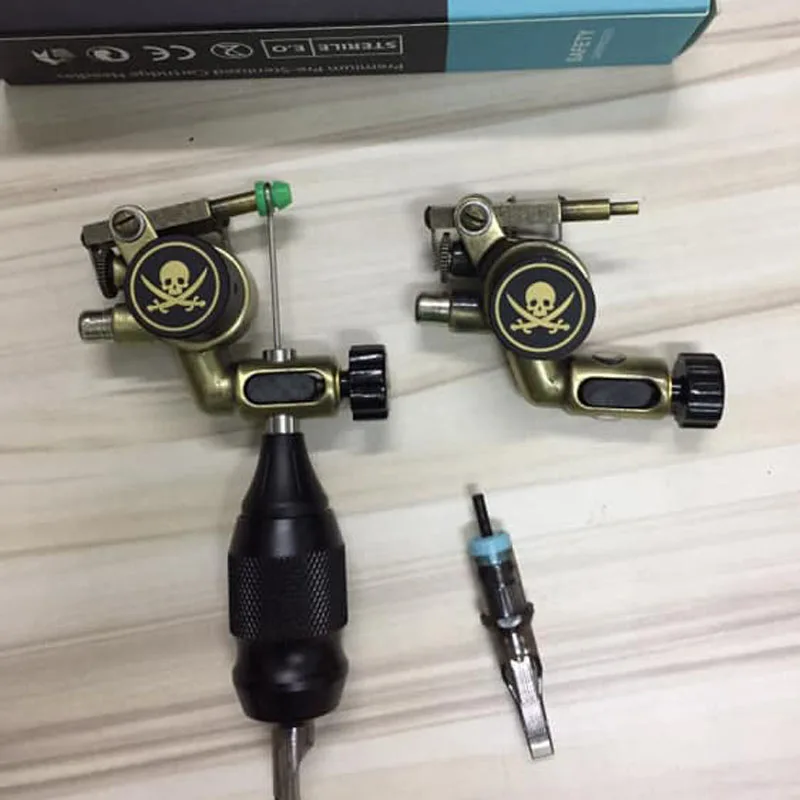 Professional Tattoo Machine Skull Alloy Rotary Tattoo Machine Strong Power Motor Permanent Makeup Machine For Body Art