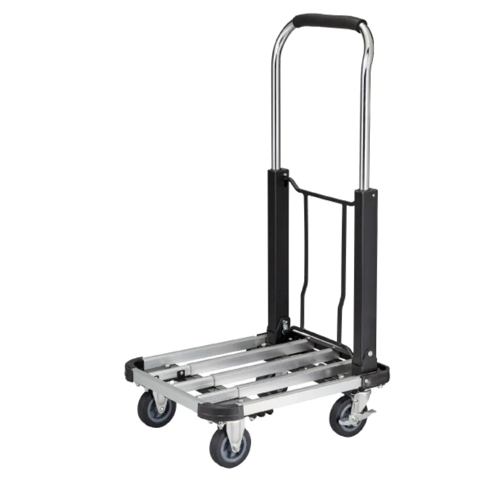 

Aluminum Folding Cart With Wheels With Extendable Platform