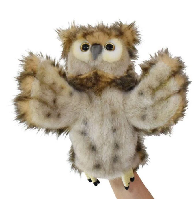 owl puppet kawaii cartoon animal owl bird plush hand puppet baby bedtime story christmas gift holiday gift