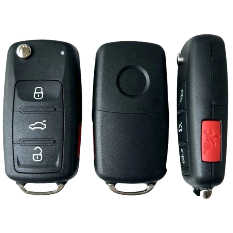 

XIEAILI OEM 10 шт., 4 кнопки, сменный чехол для ключей, складной чехол для дистанционного ключа для VW Golf Tiguan Jetta Passat Sagitar