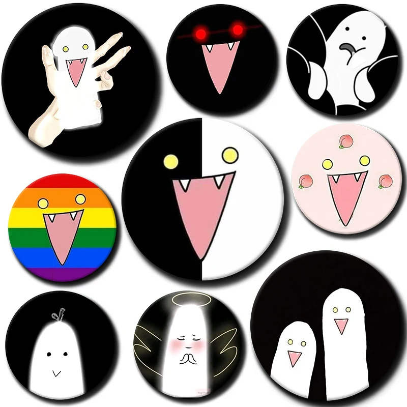 58mm Boy's Love Cartoon Brooch L-Lightsaber BL Manhwa Anime Soft Button Pin  Badge Gay Gifts Bag Decor Jewelry