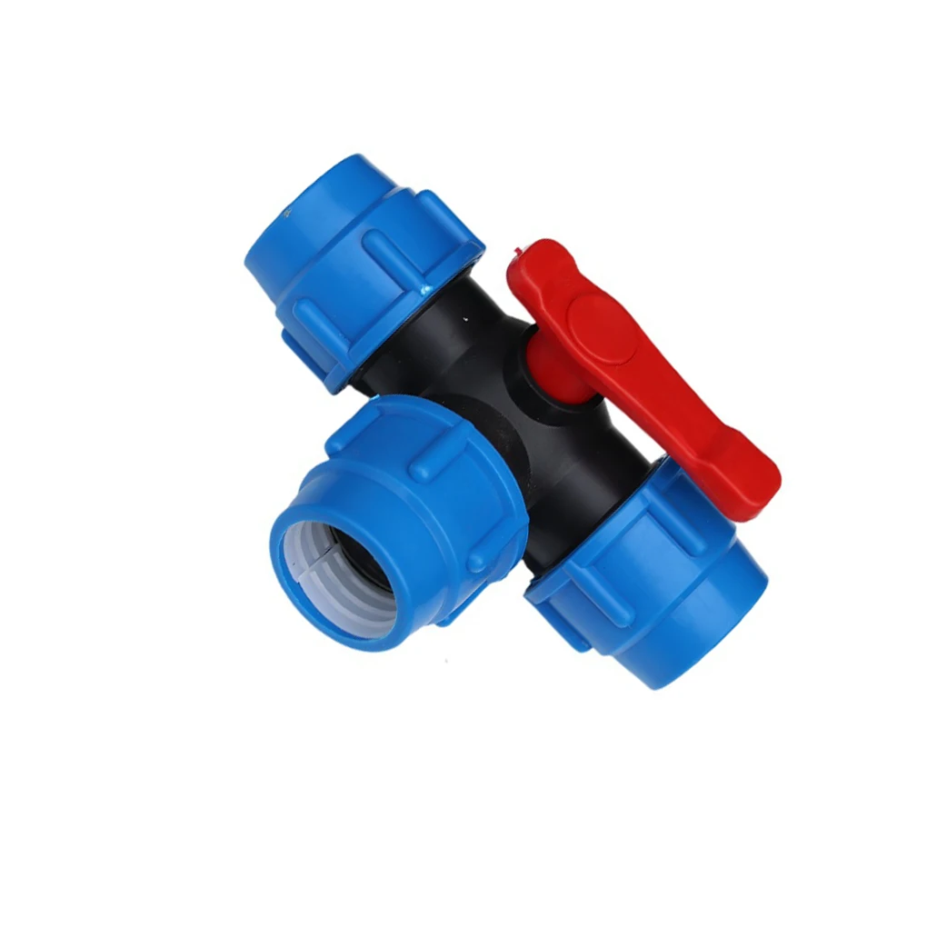 Three-way Ball Valve Replacement Detachable Sealed Leakproof Sunproof Park Greenhouse Water Hose Connector 20mm