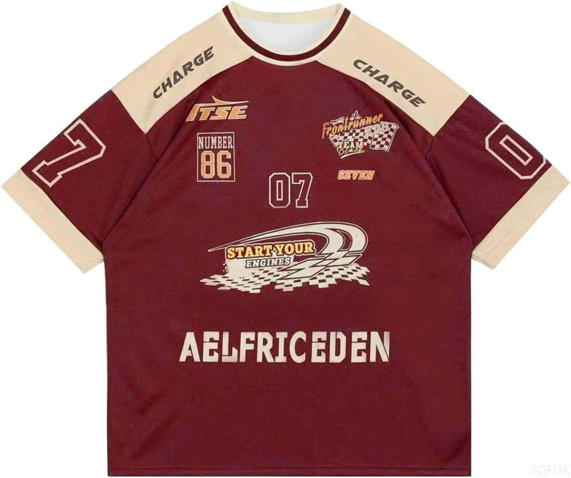 Aelfric Eden 90s المتضخم تي شيرت رجل جرافيك جيرسي مطبوعة عادية تيز الشارع الشهير خمر الصيف تي شيرت #3