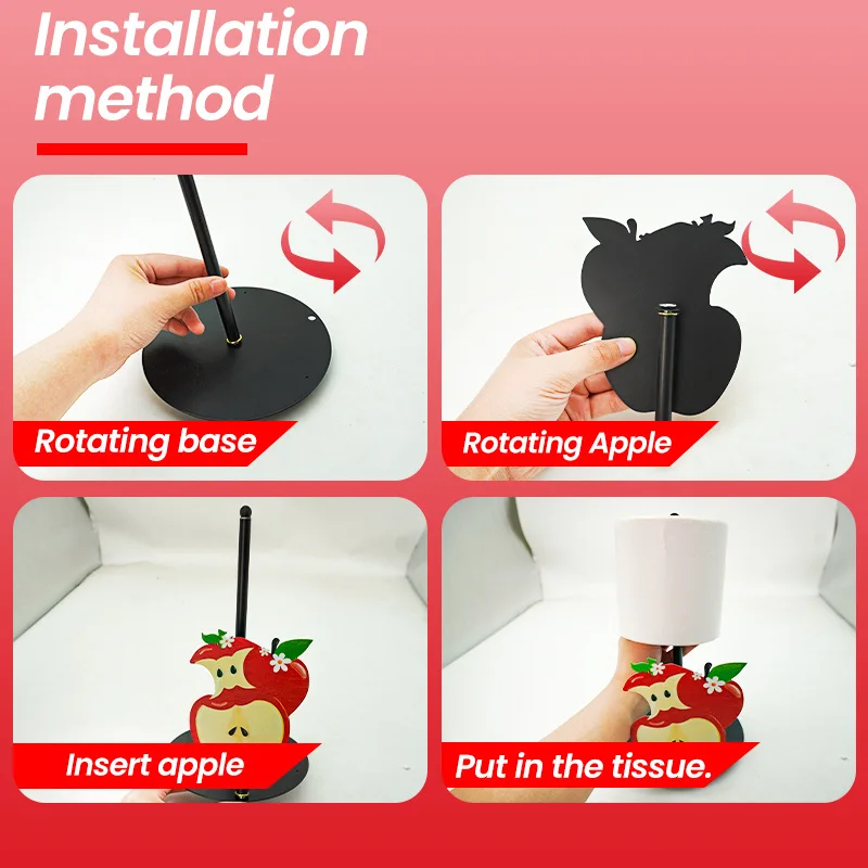 حامل مناديل التفاح المزخرف بشكل لطيف