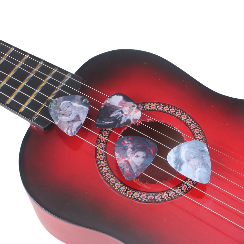 New 50pcs bass guitar paddle Acoustic guitar Picks ukulele Musical instrument Anime cartoon cute electric guitar pick with box