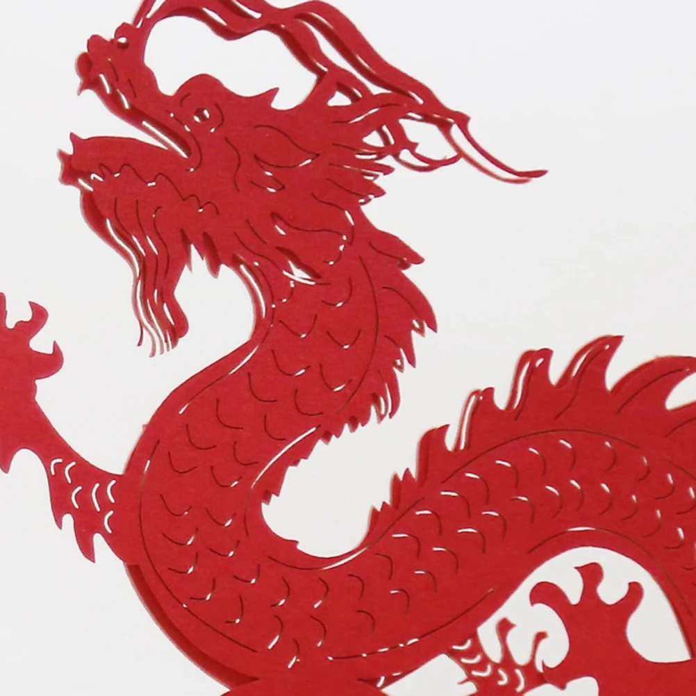 

2pcs Handmade Paper Craft 3D Greeting Card Chinese Style Diy Blessing Cards For New Year Festival Gift Party