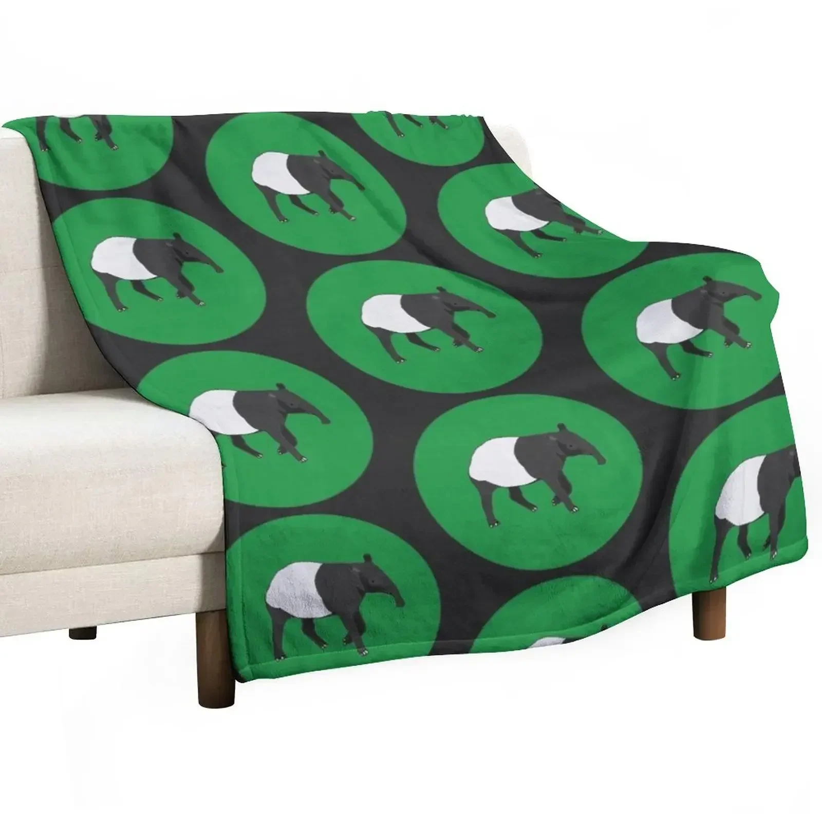 New Malayan Tapir Throw Blanket Soft Furrys Thin Shaggy Blankets