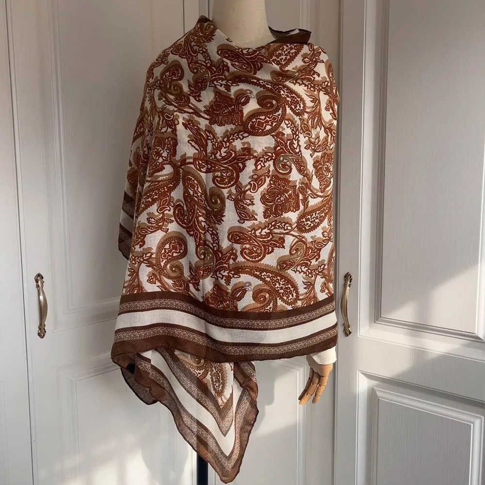 

High Qulaity Soft Scarf Windproof Bohemia Style Shawl Head Wrap Solid Color Turban Beach