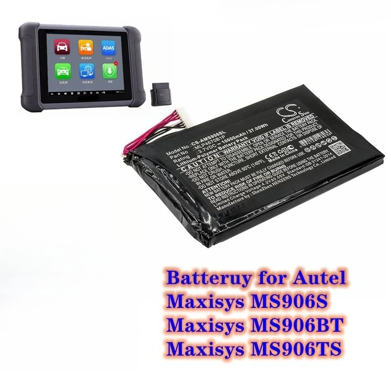 

Diagnostic Scanner Battery 3.7V/10000mAh MLP4670B1P for Autel Maxisys MS906BT, MS906TS, MS906S