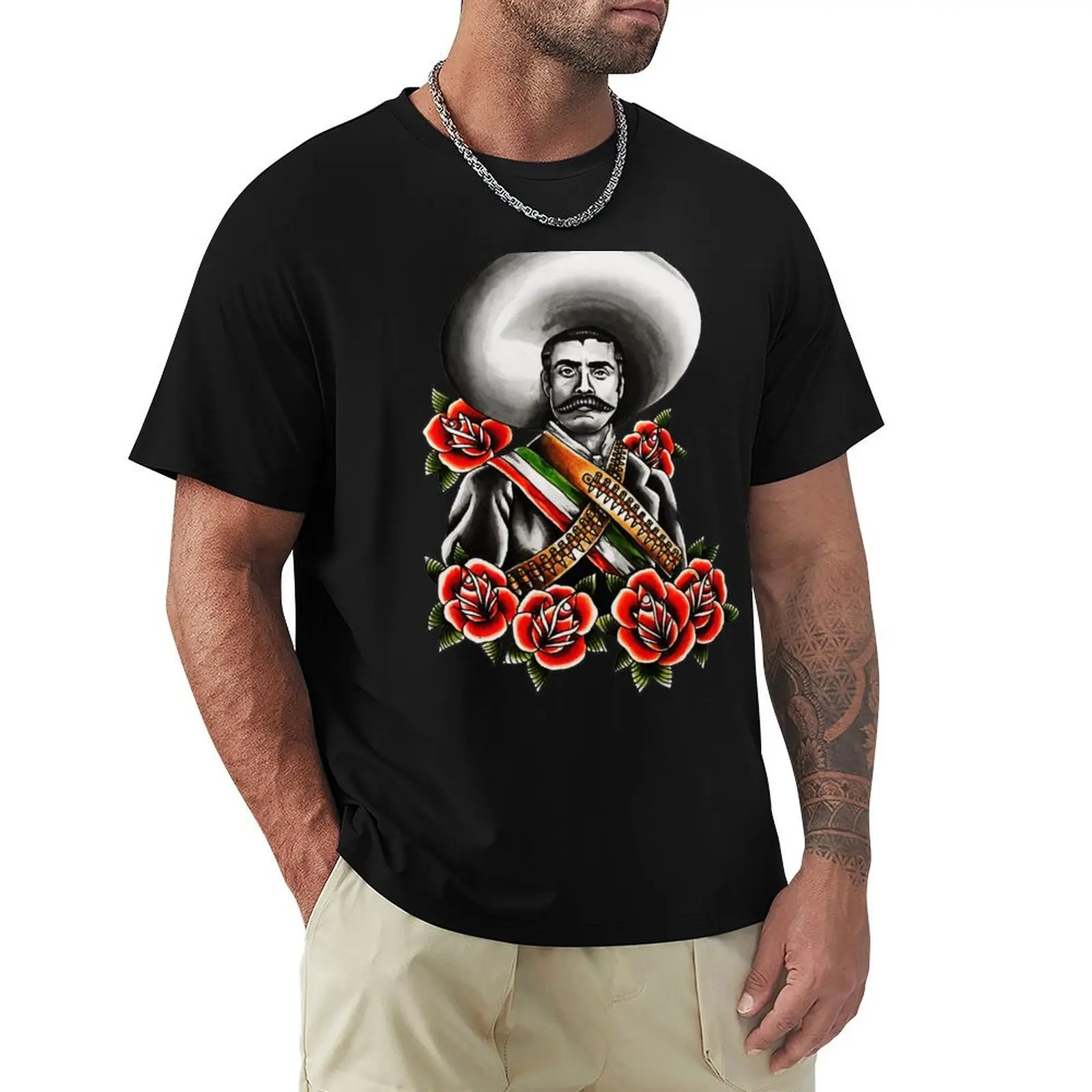 

Emiliano Zapata Portrait T-Shirt anime blacks men graphic t shirts