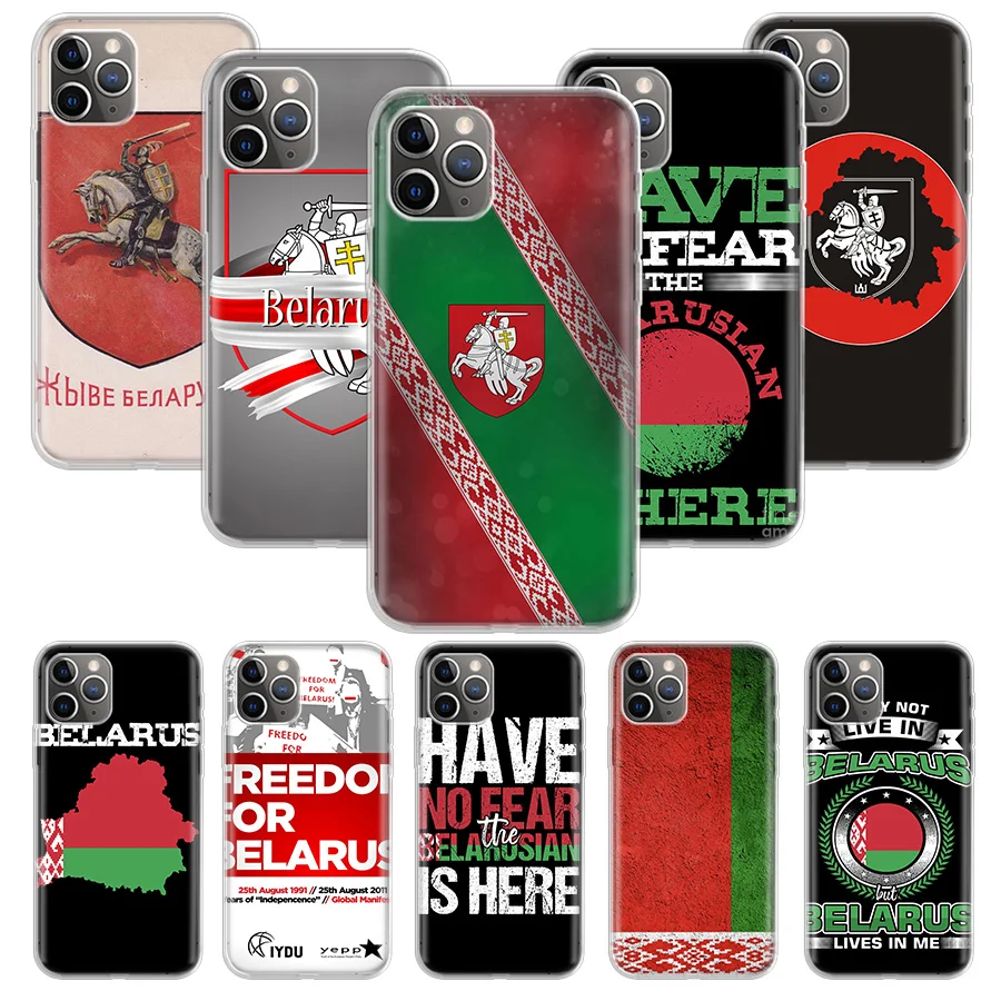 Belarus Flag Phone Case For Apple iPhone 16 15 14 13 12 11 Pro Max XS XR X 7 + 8 Plus SE Soft Shell Cover Coque 15 + 14 13 12 Mi