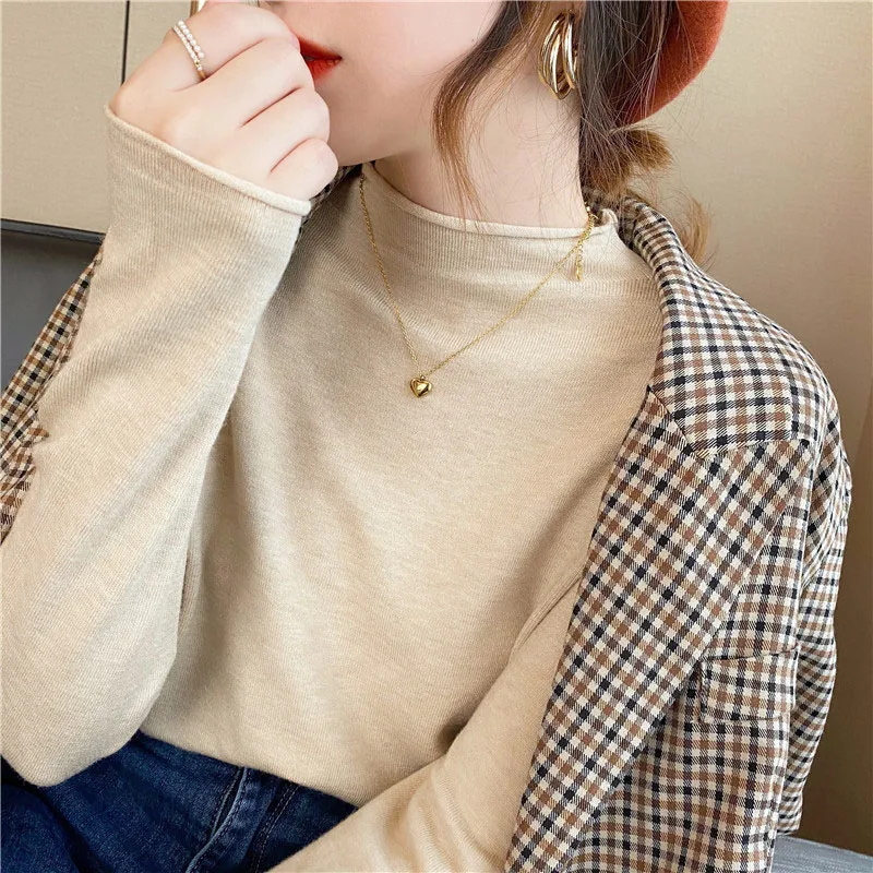 

New Fashion Pullovers Jumper Knitted Women Sweater Casual Bottoming Clothes Autumn Winter Woman Tops Long Sleeve Sweaters