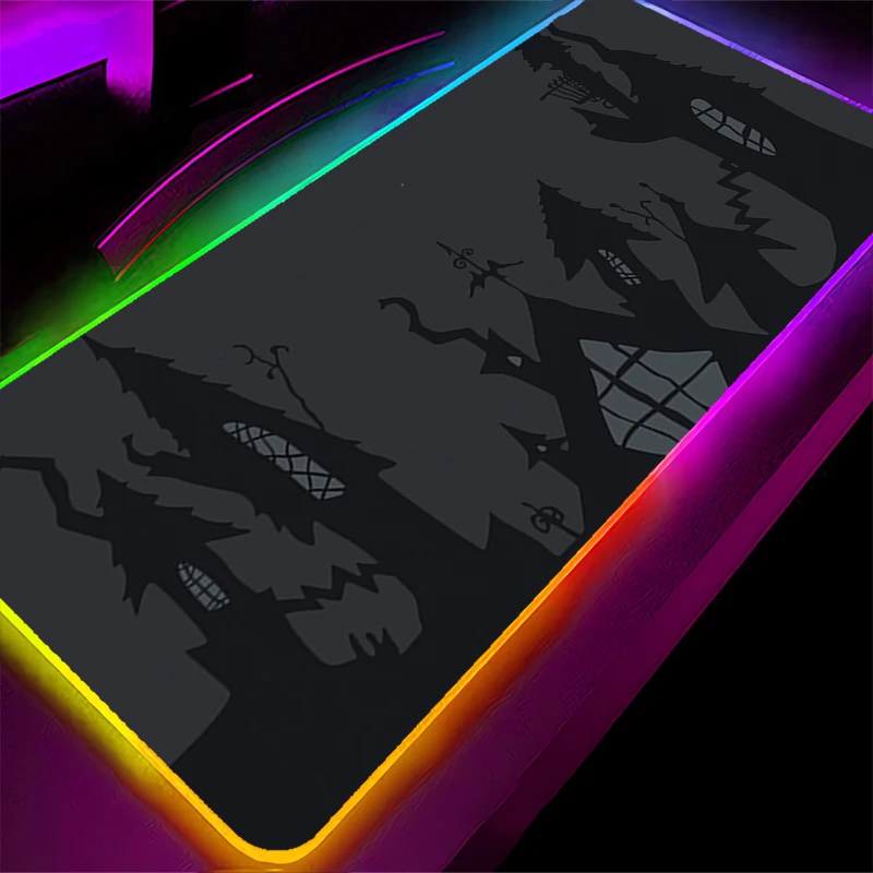 RGB LED Mouse Pad Laptop Keyboard Pad Non-Slip Anime Tablet Pad PC Accessories HD Mousepad J-jack S-skellington Gaming Desk Mat