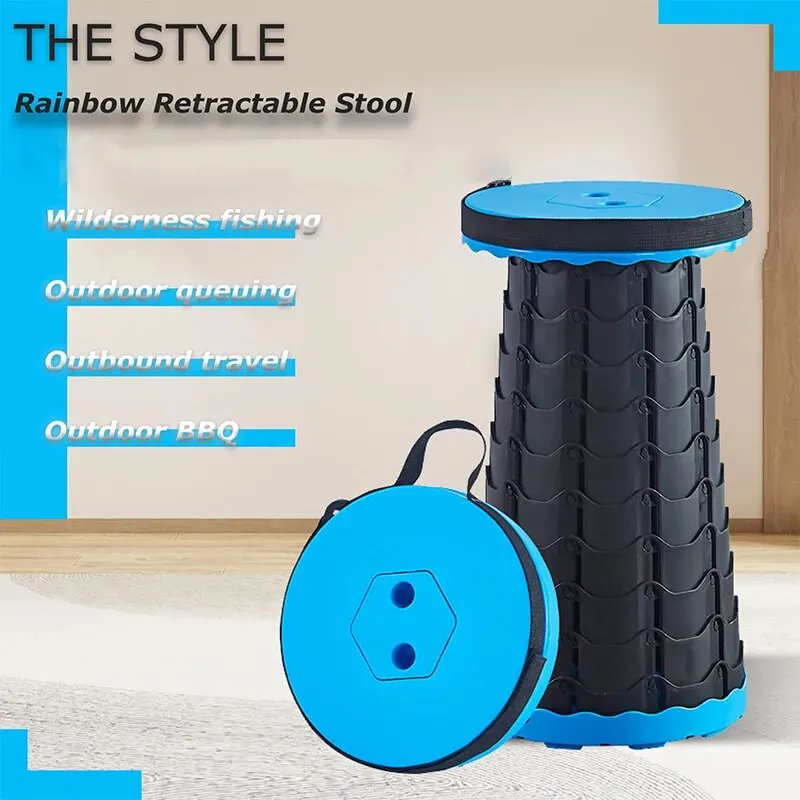 مقعد محمول جديد قابل للطي - كرسي خارجي قابل للتعديل بارتفاع قابل للسحب للتخييم وصيد الأسماك والمشي لمسافات طويلة والاستخدام متعدد الأغراض