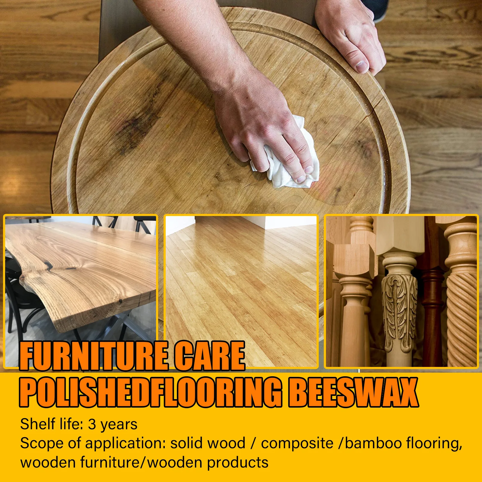 Furniture Polishing Beeswax Natural Wood Seasoning Beeswax Polishing Beewax Waterproof Wood Wax Polish Wooden Floor Care Bee Wax