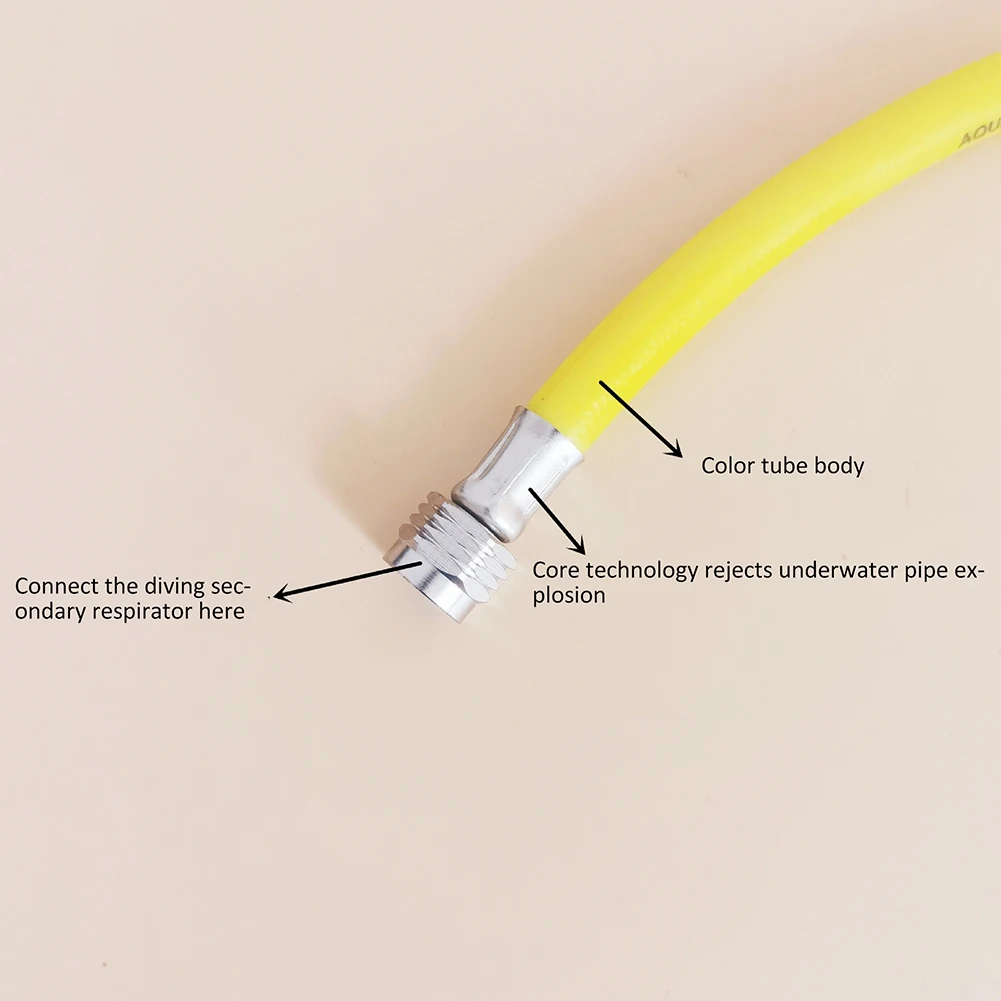 Durable Scuba Diving BCD Medium Pressure Hose Scuba Diving Regulator for 2Nd Gauge Breathing Regulator