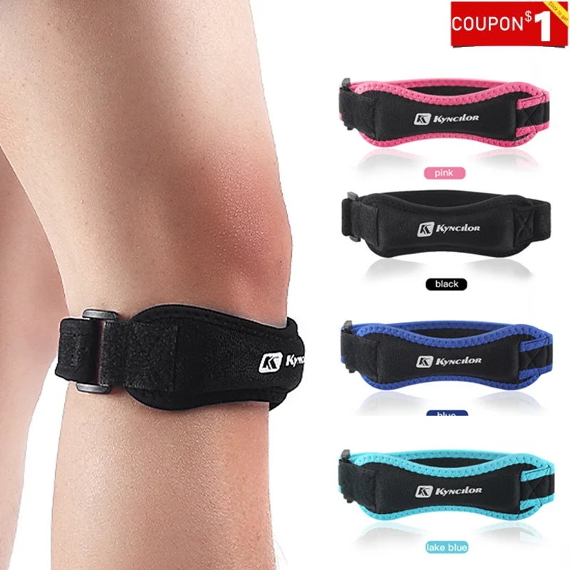 1Pcs Tendon Strap Knee Pain Relief & Patella Stabilizer for Jumpers Knee, Running, Tennis Knee Support Adjustable Patella Strap