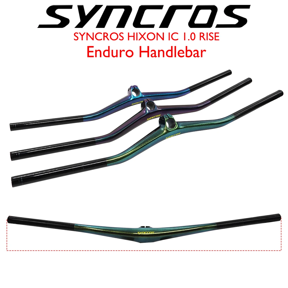 SYNCROS HIXON IC I.0 RISE Ultralight Carbon Fiber One-piece MTB Handlebar, 6° Upsweep, 7° Backsweep, 28.6mm, Bicycle Accessories