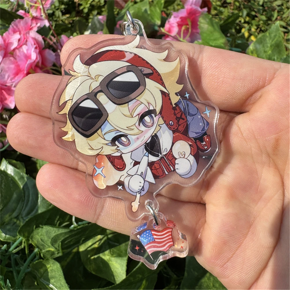 Game CountryHumans CN USA FR UK RUS Cosplay Keychains Key Chains Acrylic Keychain Pendant Xmas Gifts