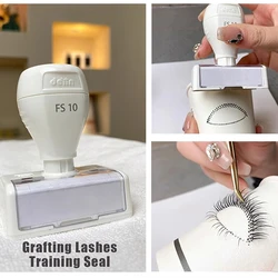 Grafting Lashes Training Seal Stamp For Press Paper Disposable Cups Lash Holder Eyelash Extension Practice Auxiliary Tools