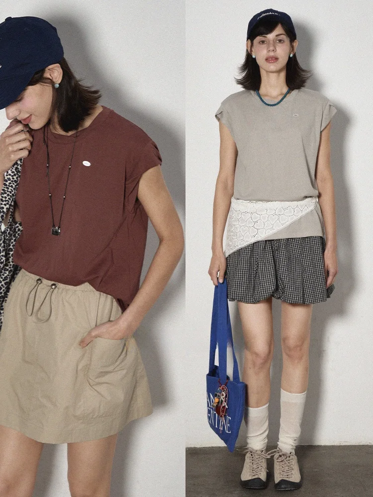 

Летний трикотажный топ-жилет Eylilac 2025: свободный крой, круглый вырез, комфортный, дышащий, для женщин