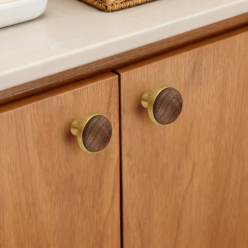 Küchenschrank, Schminktisch, Holzmöbelgriffe, Walnuss-Schranktür-T-Griff, Holzknöpfe, Schubladengriffe für Kleiderschrank und Schrank – Detail 6