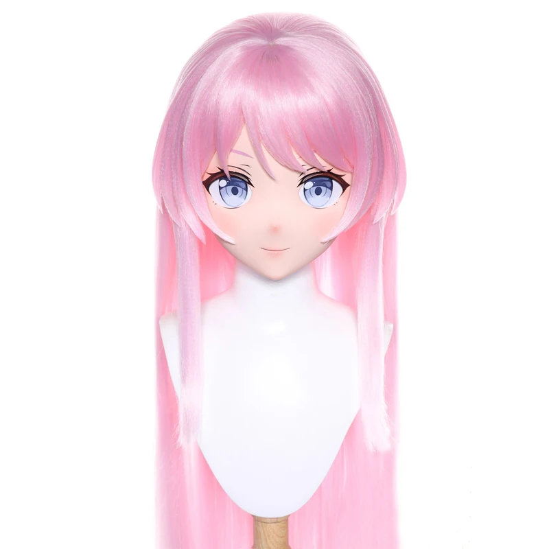 

(MEO01) Customize Handmade Full Head Lockable Crossdress Male to Female Japanese Cartoon Anime Game Character Kigurumi Mask