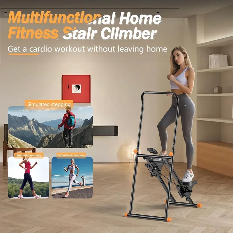 Multifunctional household stepper Foldable fitness equipment Climbing machine Stair machine Mountaineering machine Training