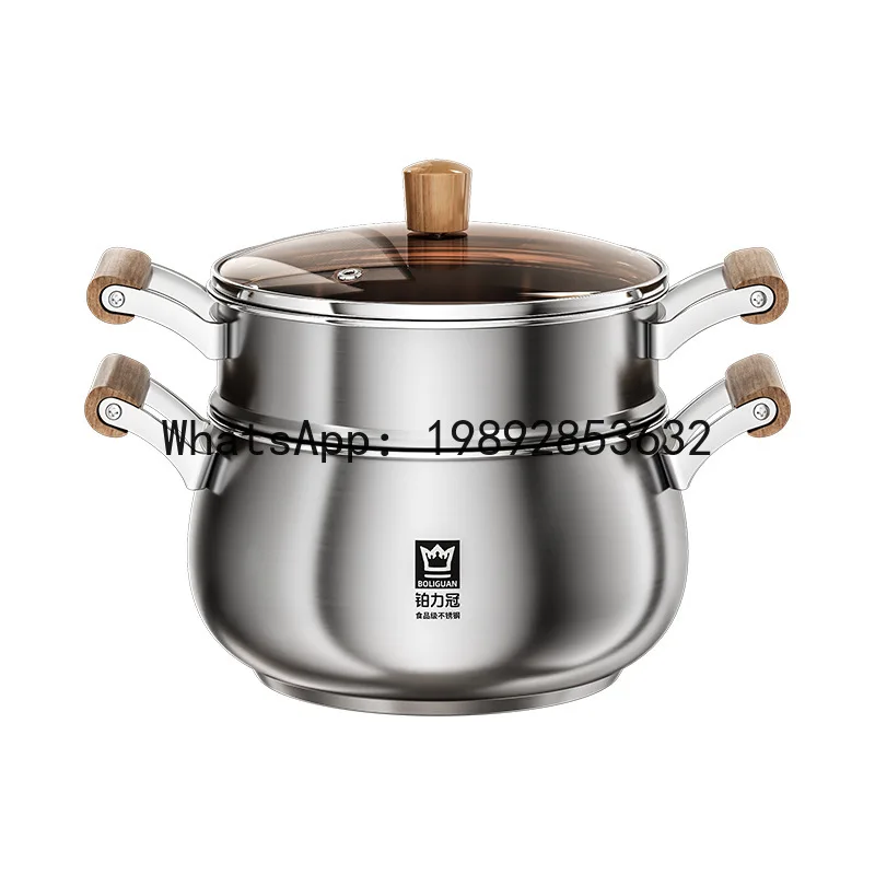 

PYJ stainless steel household food grade double-layer steamer large capacity thickened electric cooking pot