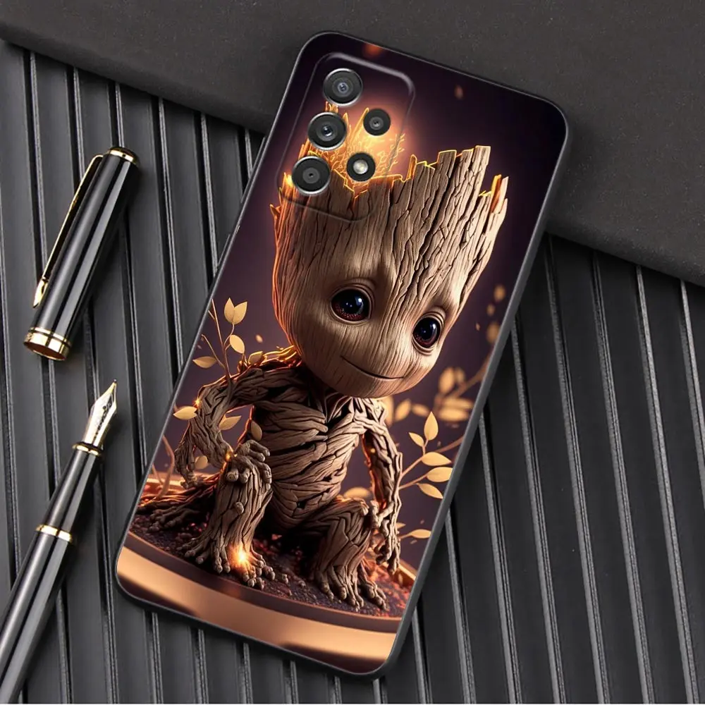 Baby Cute Marvel Venom Groot Cover Galaxy A53 5G Case For Samsung A55 A54 A52 A52S A51 A71 A73 A72 A41 A42 A35 A32 A33 Back Case
